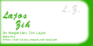 lajos zih business card